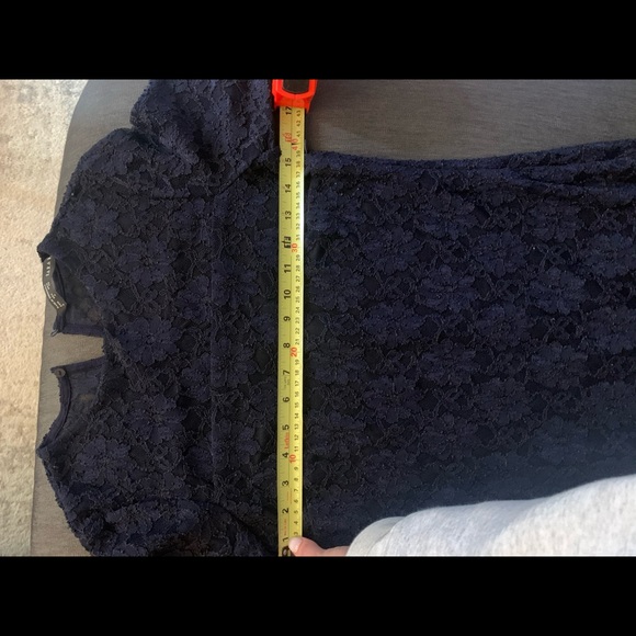 Zara Navy Lace Dress - Picture 6 of 7